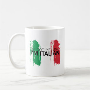 Caneca De Café Não estou gritando, sou italiano engraçado Itália