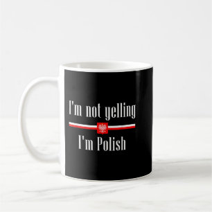 Caneca De Café Não estou gritando, sou polonês, Polônia engraçado