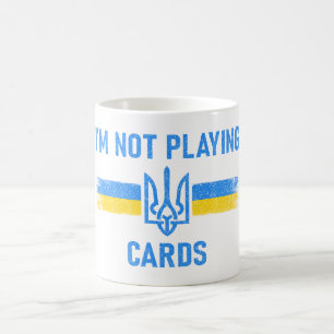 Caneca De Café Não estou jogando cartas - palavras Zelensky 2025