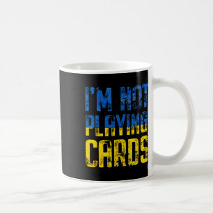 Caneca De Café Não estou jogando cartas Trump Zelensky Apoio à Uc
