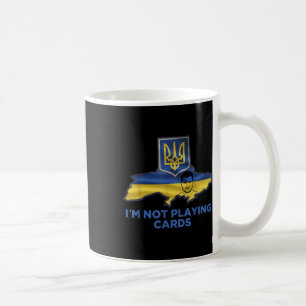 Caneca De Café Não estou jogando cartas Zelensky Trump Support