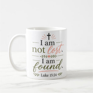 Caneca De Café Não Estou Perdido, Estou Encontrado Versículo Insp