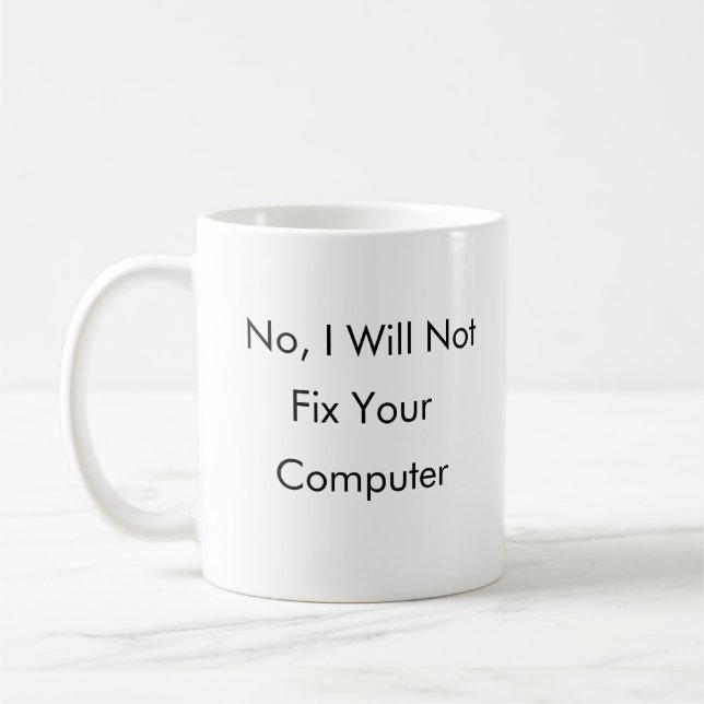 Caneca De Café Não, eu não fixarei seu computador (Esquerda)