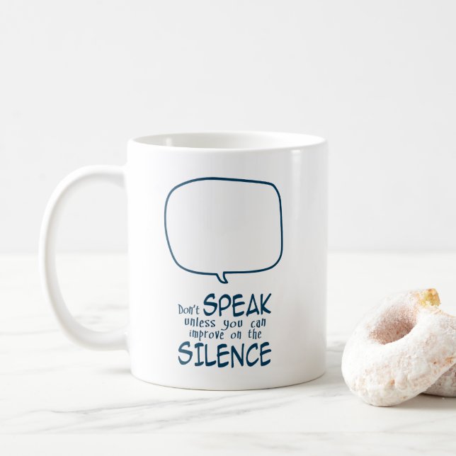 Caneca De Café Não Fale (Com Donut)