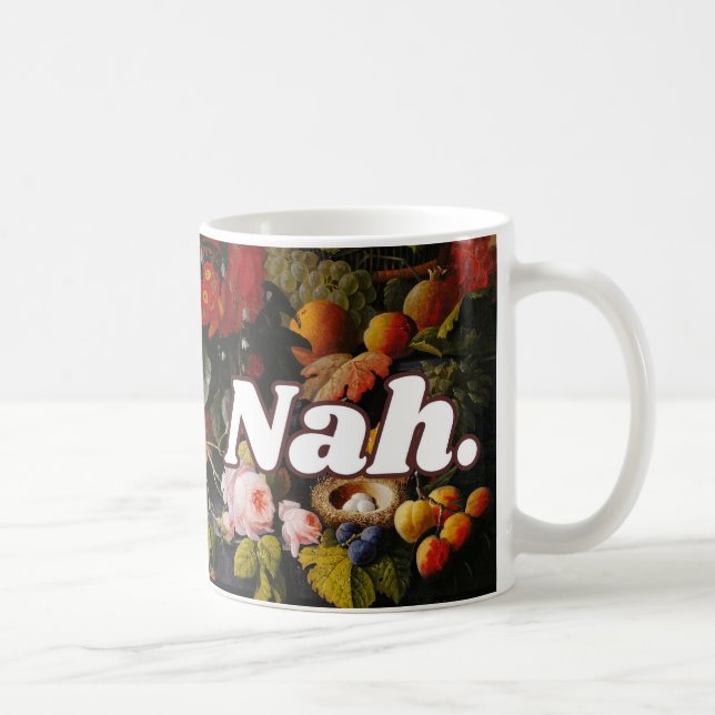 Caneca De Café Não. - Floral (Direita)
