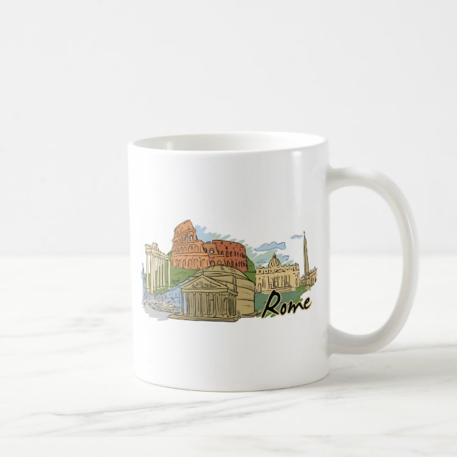 Caneca De Café Não foi construído em um dia (Roma) (Direita)