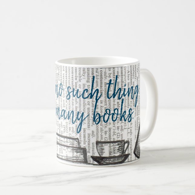 Caneca De Café Não há livros demais (Frente Esquerda)
