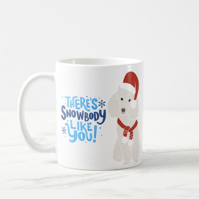 Caneca De Café Não Há Ninguém Como Você Poodle Natal  (Esquerda)