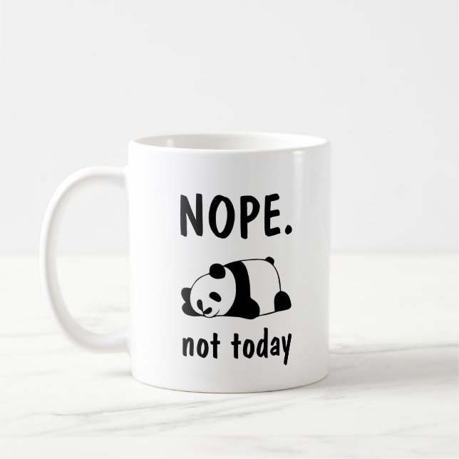 Caneca De Café Não Hoje, Panda Panda Tee Coffee Mug (Esquerda)