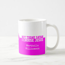 Caneca De Café NÃO HOJE SATÃ Monograma