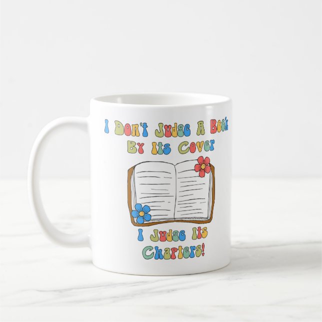Caneca De Café Não julgo um livro pelo Cobrir... (Esquerda)