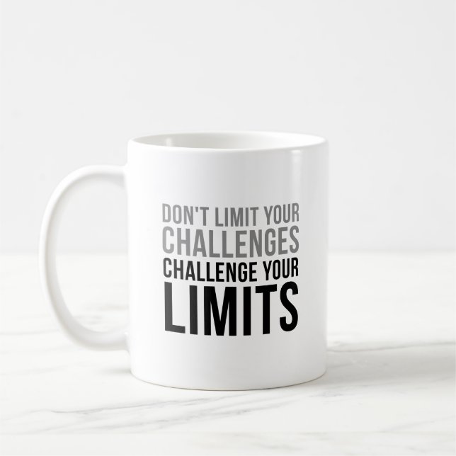Caneca De Café Não limitar seu desafio (Esquerda)