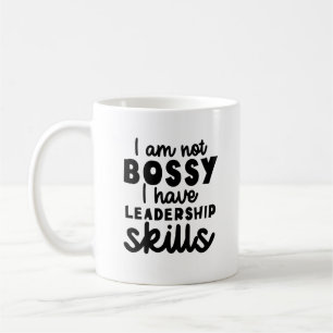 Caneca De Café Não Mandona Tenho Habilidades de Liderança, Gerent