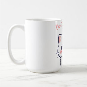 Caneca De Café Não me beije a ilustração do gato Kawaii Engraça