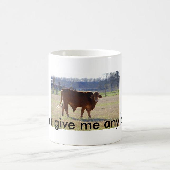 Caneca De Café Não me dê nenhum touro! (Centro)