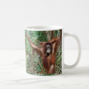 Caneca De Café Não me deie para ser orangotango engraçado bonit