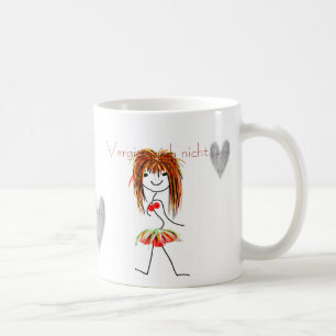 Caneca De Café Não me Esqueces coração taça
