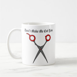 Caneca De Café Não me faça cortá-lo (as tesouras vermelhas do