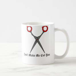 Caneca De Café Não me faça cortá-lo (as tesouras vermelhas do