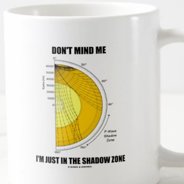 Caneca De Café Não me importo que estou na Zona Sombra (Funny earth scientific attitude is alive & well on this mug featuring shadow zone humor)