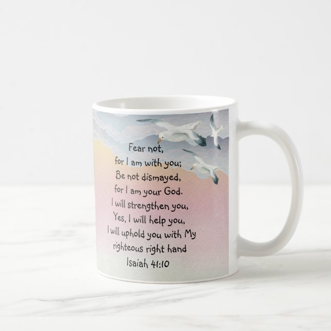 Caneca De Café Não Medo, Escritura Isaiah Estou com Você Isaiah (Direita)