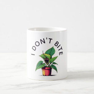 Caneca De Café Não Mordo Planta Carnívora Venus Engraçada