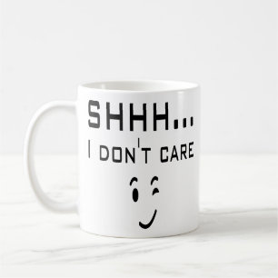 Caneca De Café Não. Não me importo com o Piscar os olhos Emoji 