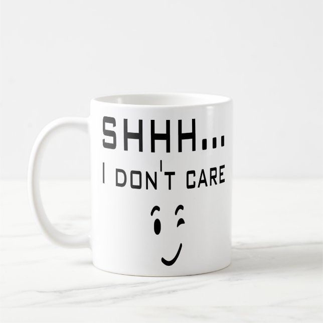 Caneca De Café Não. Não me importo com o Piscar os olhos Emoji Em (Esquerda)