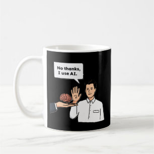 Caneca De Café Não Obrigado Eu Uso AI Camisa de Cômico Tecnologia