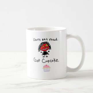 Caneca De Café Não obtenha louco, obtêm o cupcake