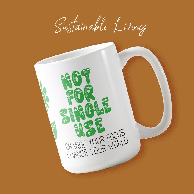 Caneca De Café 🌍 Não Para Uso No Solteiro | Inspirado ecologicam (renewable energy, climate change,save the planet,clean energy,sustainable living,eco friendly green )