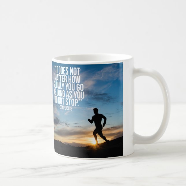Caneca De Café NÃO PARE. Motivação da Maratona em Execução (Direita)