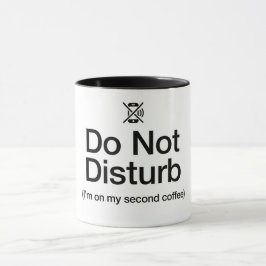 Caneca de Café 'Não Perturbe' Divertida - Caneca S