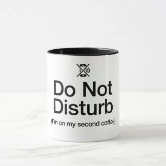 Caneca de Café 'Não Perturbe' Divertida - Caneca S