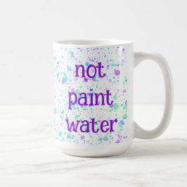 Caneca De Café Não Pintar Água Engraçada Pintar Splatter Café Mug