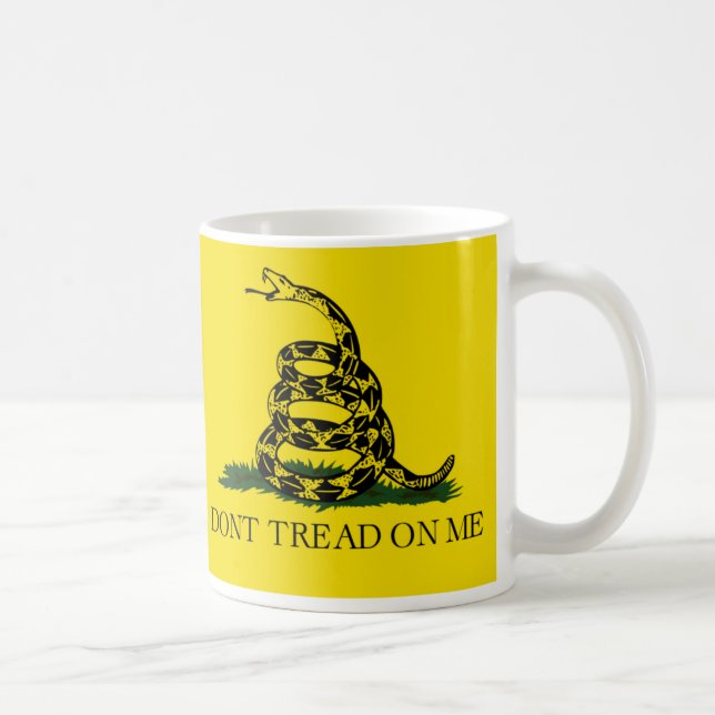 Caneca De Café NÃO PISE em MIM, a bandeira de Gadsden (Direita)
