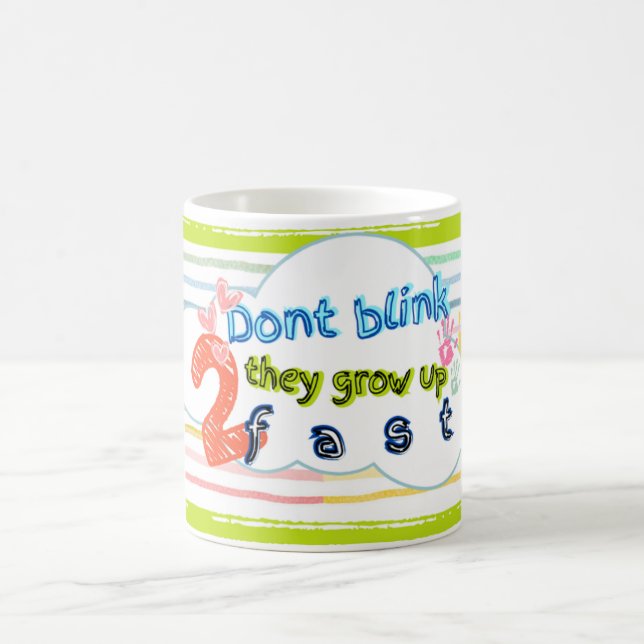 Caneca De Café Não pisquem eles crescem 2 filhotes velozes (Centro)