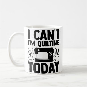 Caneca De Café Não Posso, Estou Fazendo Colchas Hoje Crochê Tricô