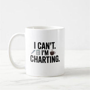Caneca De Café Não Posso. Estou Registrando – Enfermeira Engraçad