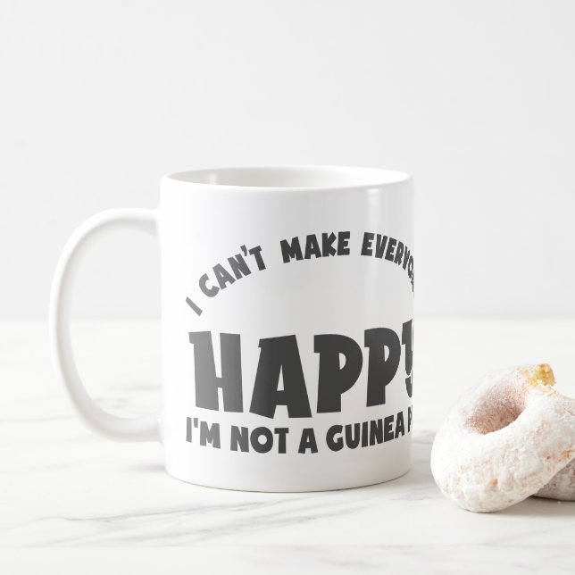 Caneca De Café não posso fazer todos felizes, não sou cobaia (Com Donut)