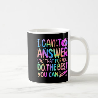 Caneca De Café Não Posso Responder Isso para o Dia de Teste do St
