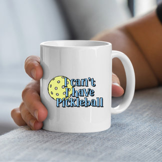 Caneca De Café Não posso, tenho picleball | Azul e amarelo