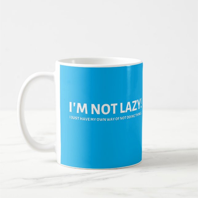 Caneca De Café Não Preguiçoso (Esquerda)