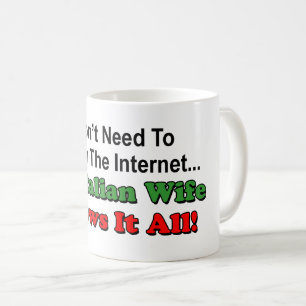 Caneca De Café Não procurare o Internet - a esposa italiana