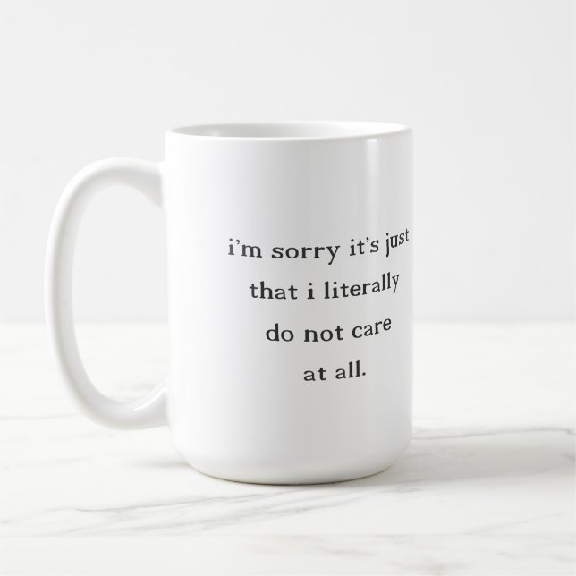 Caneca De Café Não se importe (Esquerda)