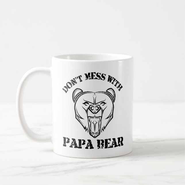 Caneca De Café Não se meta com papai Urso (Esquerda)