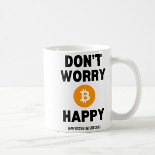 Caneca De Café Não se preocupe B Bitcoin Feliz 