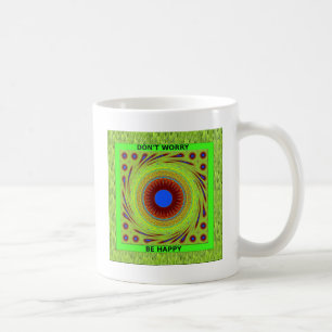 Caneca De Café Não se Preocupe Fique Feliz Impressão de Arte