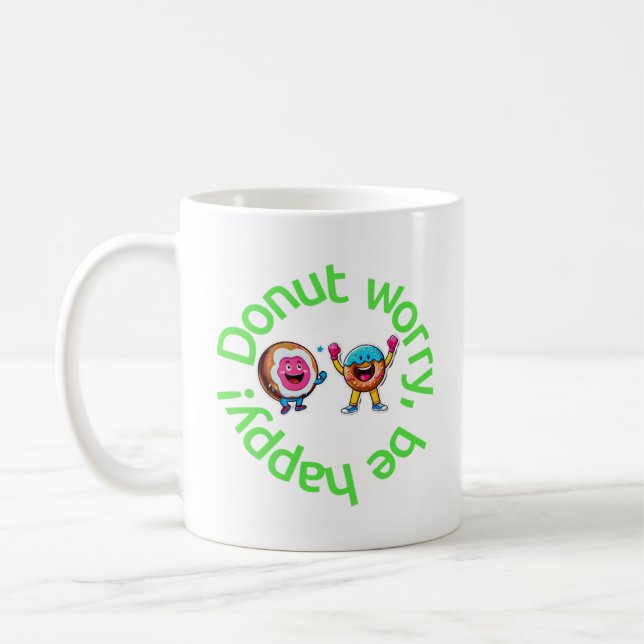 Caneca De Café Não se preocupe, seja feliz. (Esquerda)