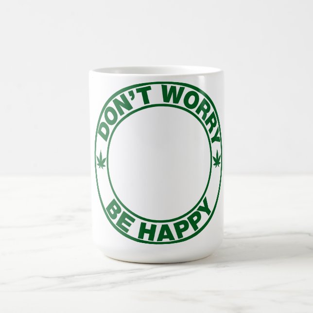 Caneca De Café Não se preocupe, seja feliz café. (Centro)